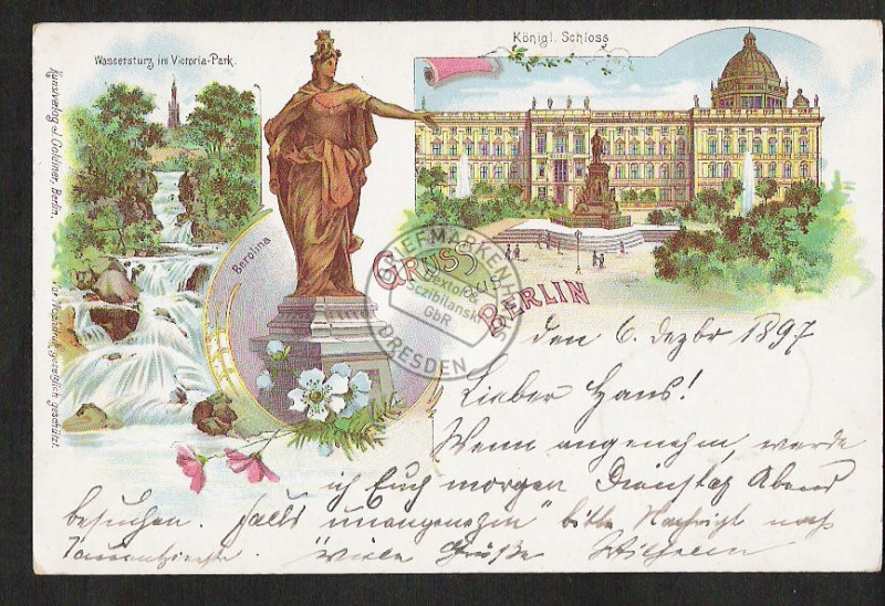 Litho Berlin Berolina Schloss Victoria Park 