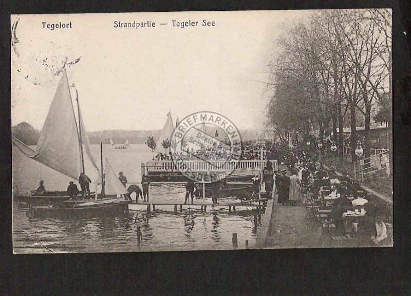 Tegelort Strandpartie Tegeler See 1913 