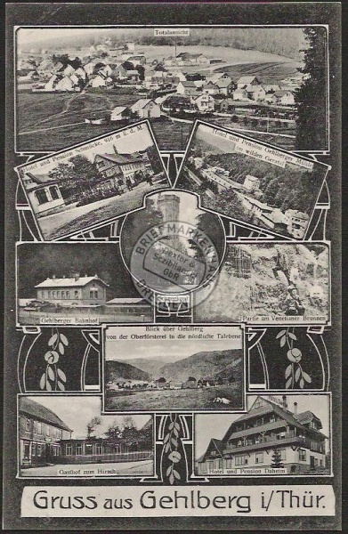 Gehlberg i. Thür. 10 Ansichten mit Bahnhof Sch 