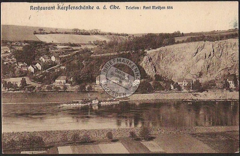 Restaurant Karpfenschänke  Elbe bei Meissen 