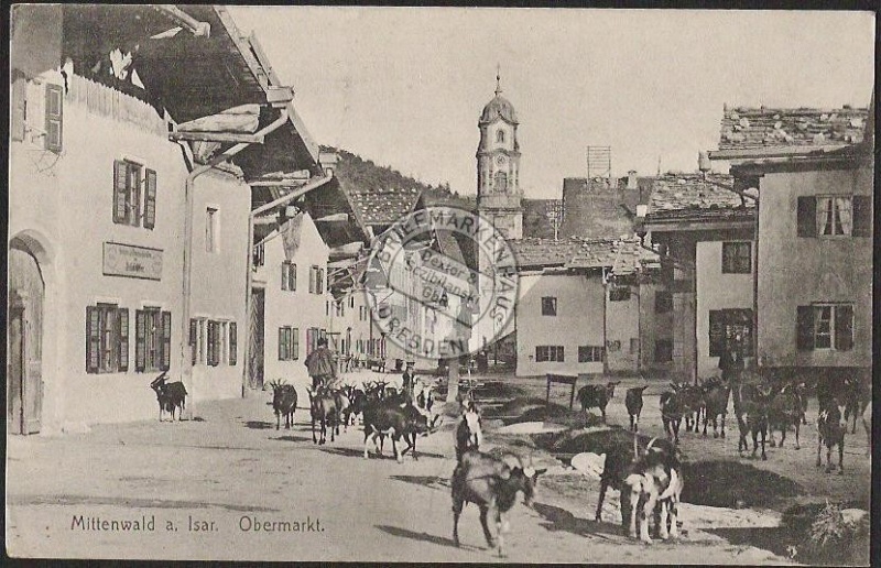 Mittenwald a. Isar Obermarkt Viehtrieb Almabtr 