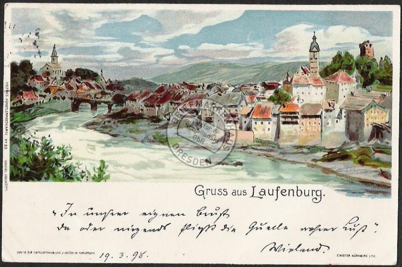 Litho Laufenburg 1898 