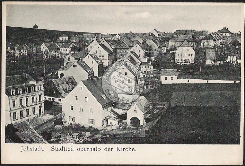 Jöhstadt Stadtteil oberhalb der Kirche 