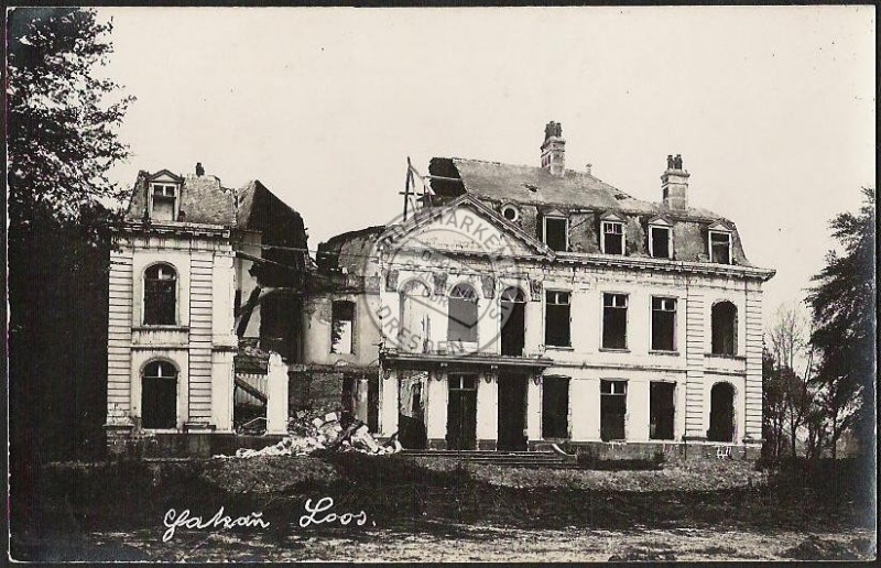 Glatzau Loos zerstörtes Haus südwestlich Lille 