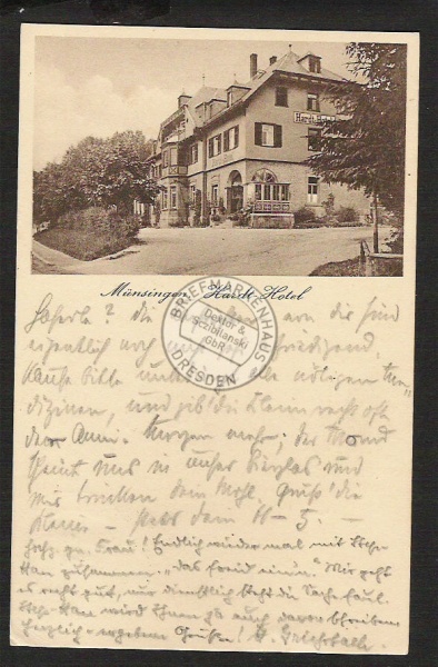 Münsingen Hardt Hotel Schwäb. Alb 1930 