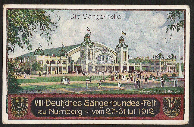 Nürnberg Privatganzsache 1912 Sängerbundesfest 