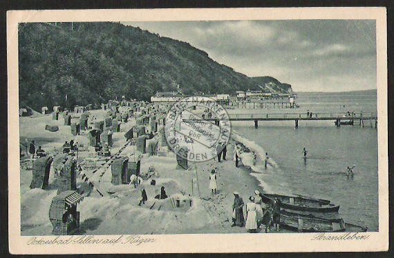 Sellin Rügen Strandleben Strandkorb Seebrücke 