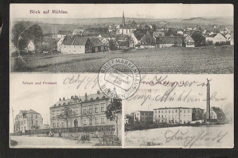 Mühlau Schule Postamt Fabrik Kayser & Co. 