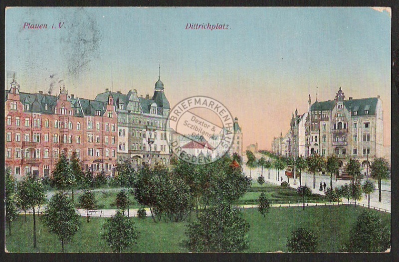 Plauen Vogtland Dittrichplatz 1911 
