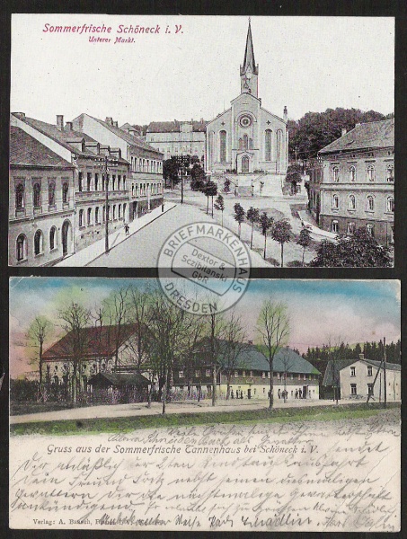 2 AK Schöneck Unterer Markt Apotheke / Sommerfris 