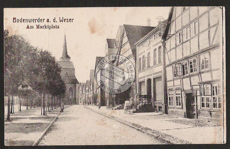 Bodenwerder Weser Marktplatz Kirche Geschäft 
