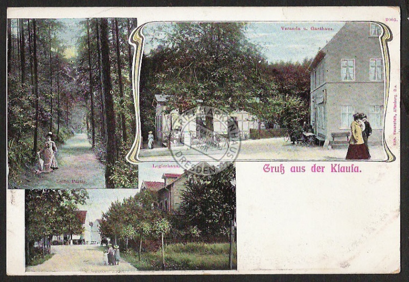 Klausa Gasthaus Logirhaus Leina Partie 1909 