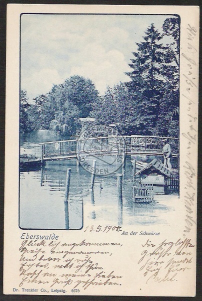 Eberswalde An der Schwärze Teich Brücke 