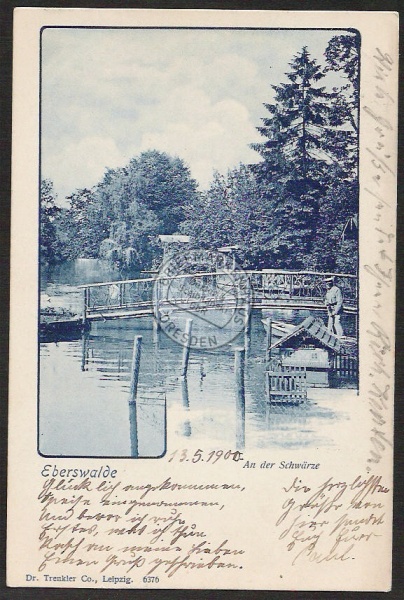 Eberswalde An der Schwärze Teich Brücke 