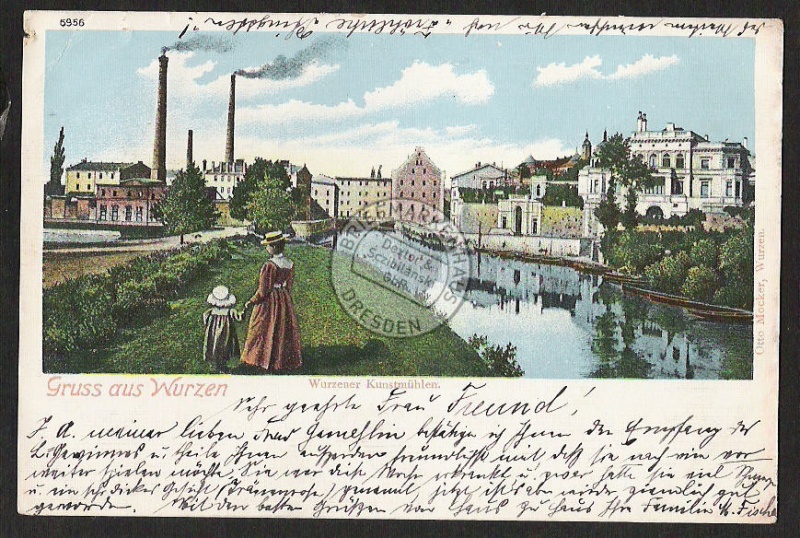 Wurzen Wurzener Kunstmühlen Fabrik 1903 