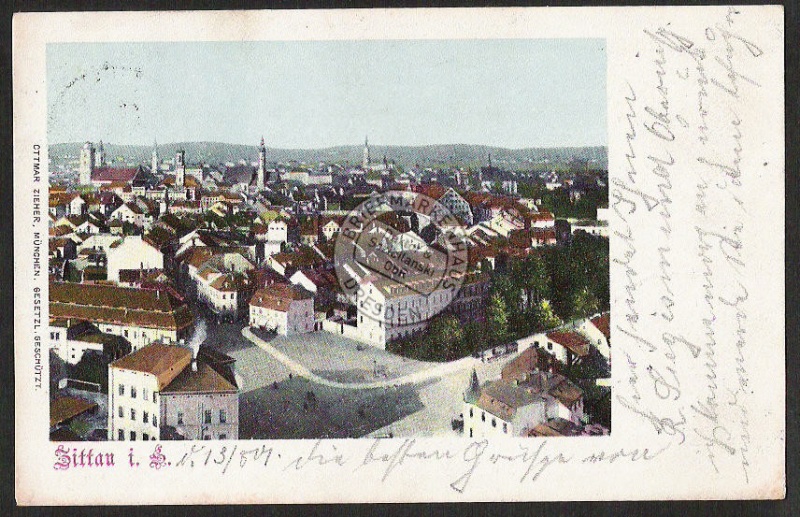 Zittau Innenstadt Markt 1901 