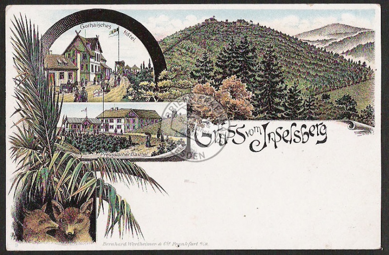 Litho Inselsberg Gothaisches Hotel Preussische 