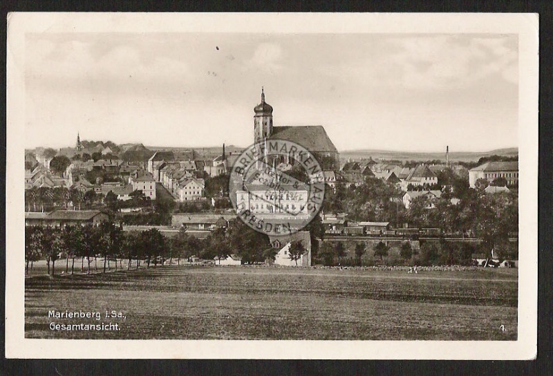 Marienberg Sachsen Bahnhof Gesamtansicht Kirch 