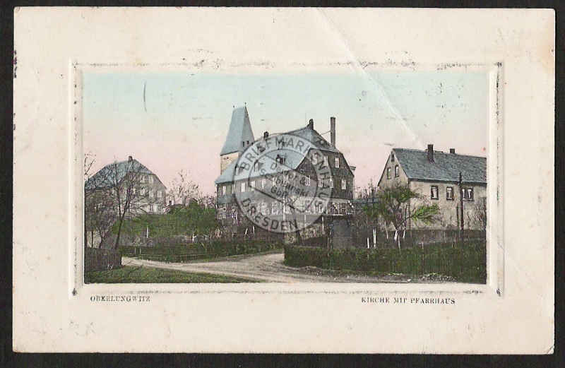 Oberlungwitz Kirche mit Pfarrhaus 