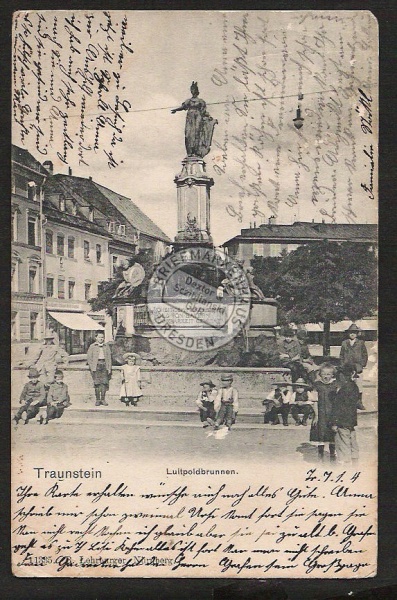 Traunstein Luitpoldbrunnen 1905 