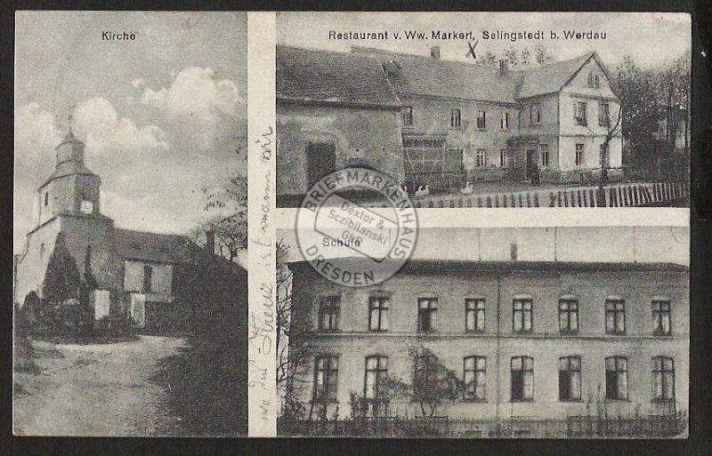 Selingstedt b. Werdau Schule Kirche Restaurant 