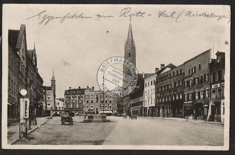 Eggenfelden oberer Stadtplatz Shell Tankstelle 