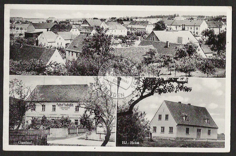 Neu Seußlitz Gasthof HJ Heim Landpoststempel 