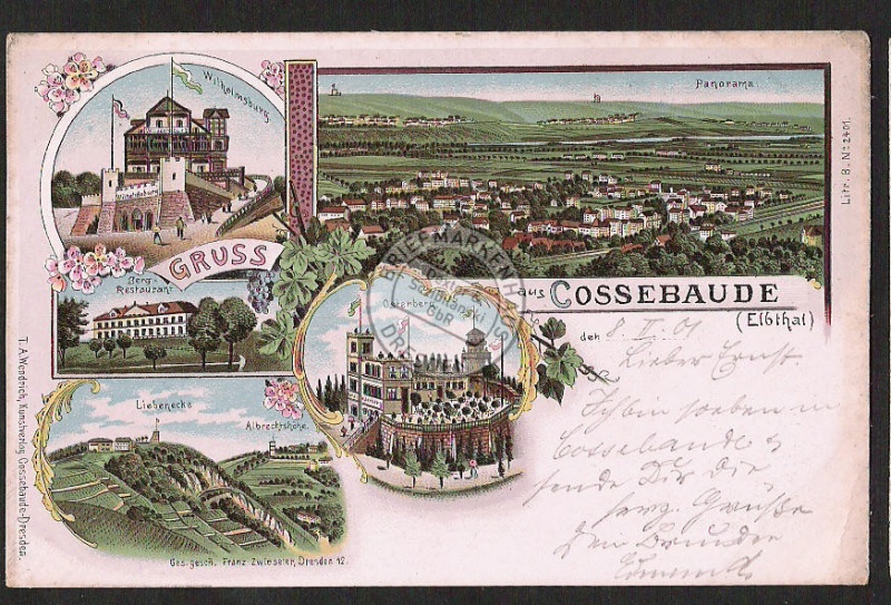 Cossebaude Litho Wilhelmsburg Berg Restaurant 