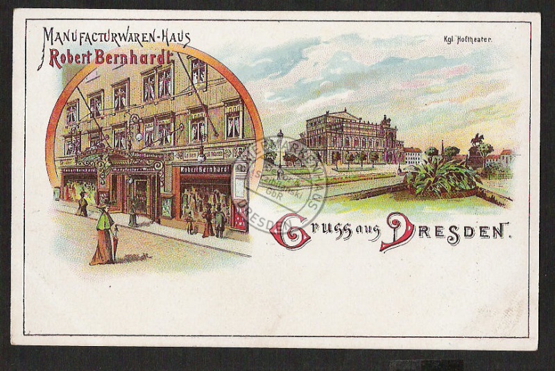 Litho Dresden Manufacturwaren Haus Robert Bern 