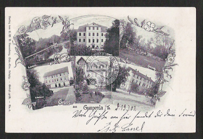 Gumperda 1903 Schloss Mittelhaus Neues Haus .. 