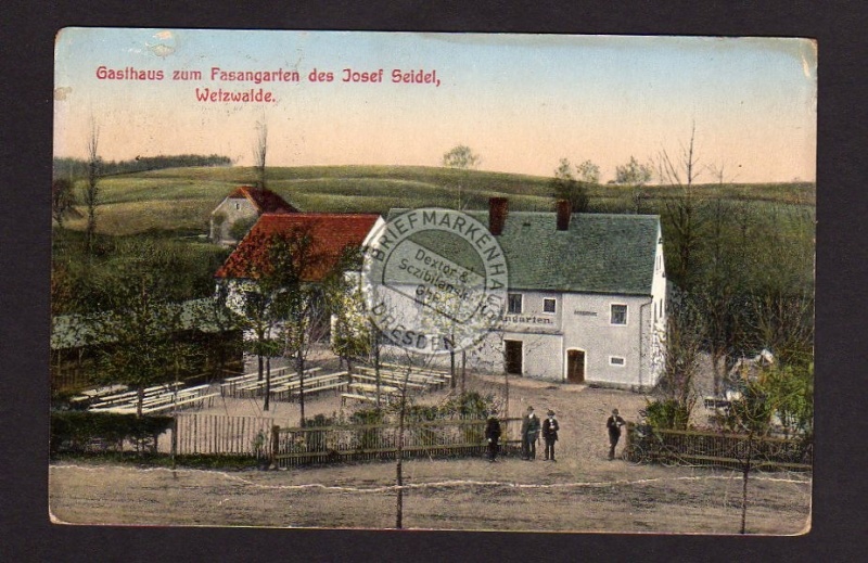 Wetzwalde Václavice Gasthaus zum Fasangarten 