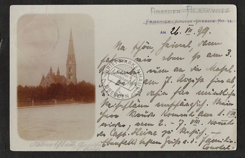 Dresden Blasewitz Kirche 1899 