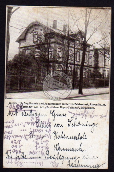 Berlin Zehlendorf Ahornstr. 21 Institut Jagd 