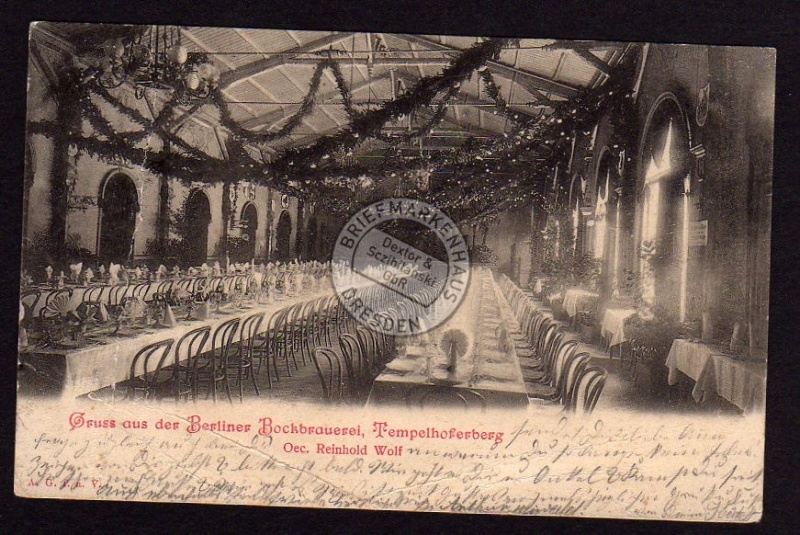 Berlin Brauerei Tempelhoferberg Reinhold 1900 