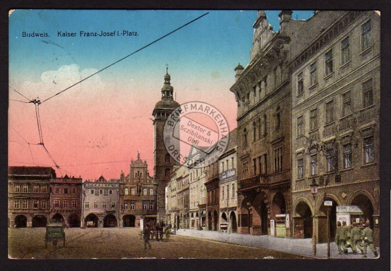 Budweis Kaiser Franz Josef Platz Rotes Kreuz 