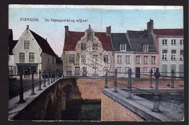 Dixmude De Papegaalbrug a Yser 1915 