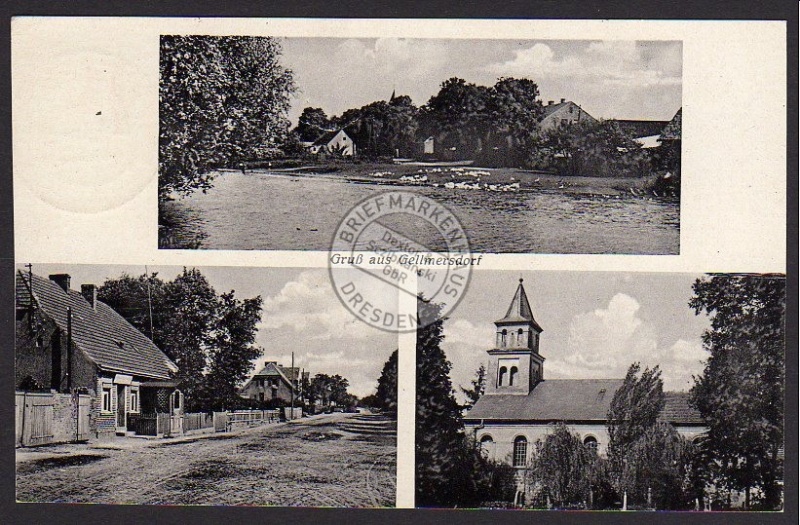 Gellmersdorf Dorfstraße Kirche 1944 