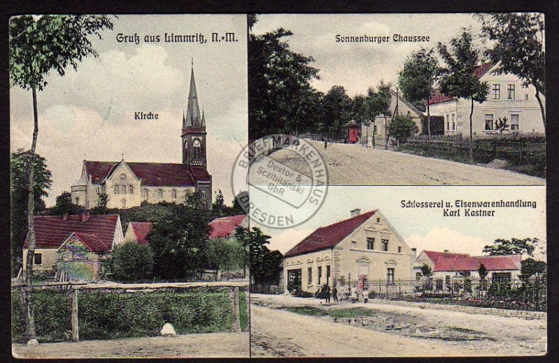Limmritz Nm Kirche Schlosserei Eisenwaren 1910 