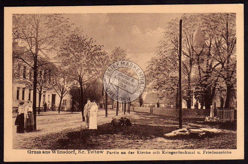 Wünsdorf Kr. Teltow Kirche Friedenseiche 1915 