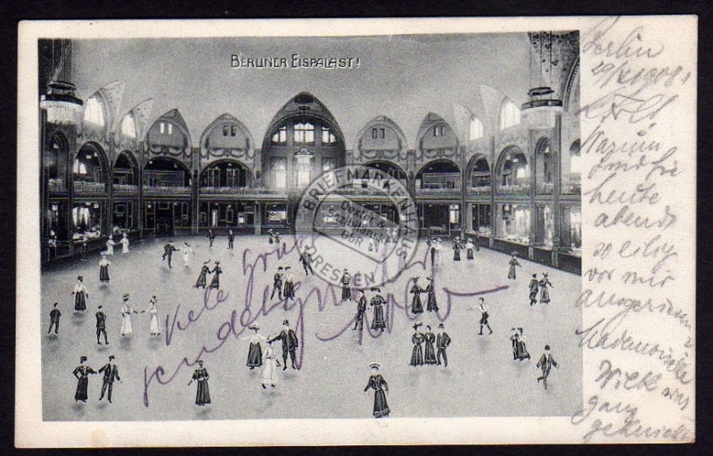 Berlin Berliner Eispalast 1908 Innen ! 