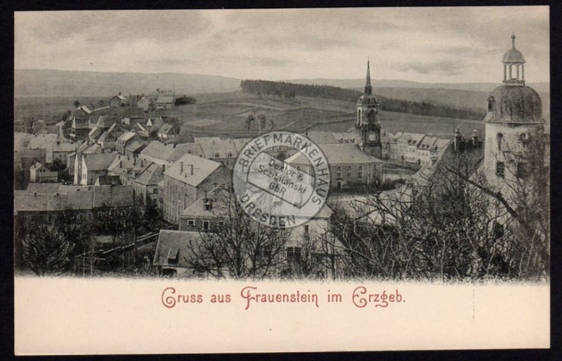 Frauenstein Erzgebirge Blick Richtung Kirche 