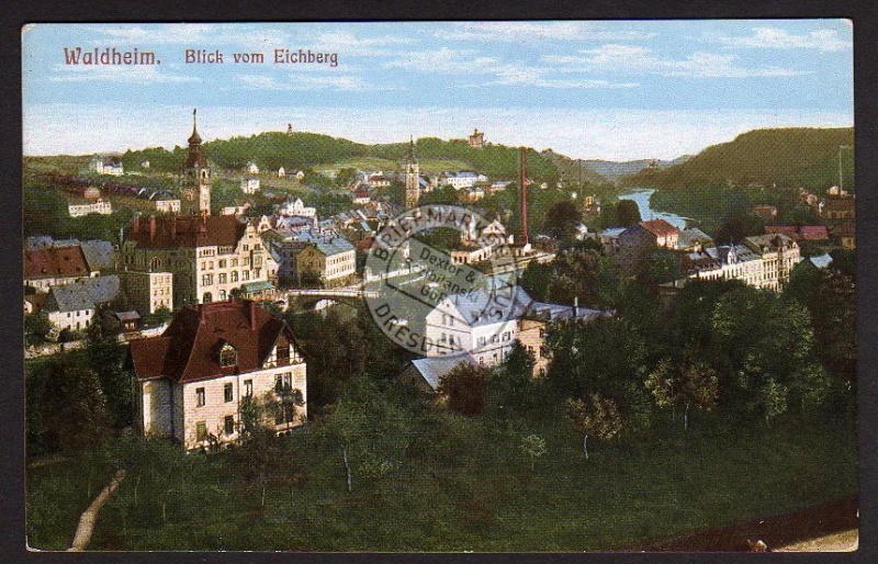 Waldheim Blick vom Eichberg 