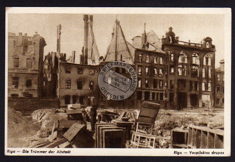 Riga Trümmer der Altstadt 