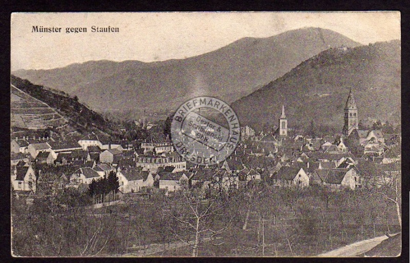 Münster Munster gegen Staufen Feldpost 1915 