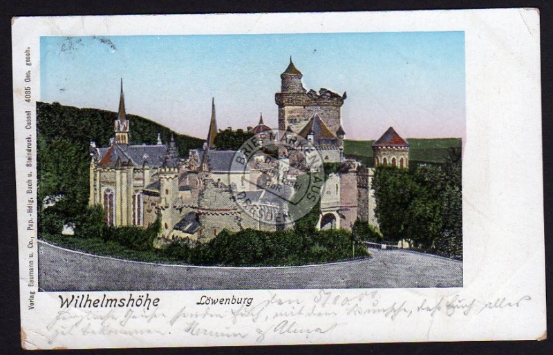 Wilhelmshöhe Löwenburg Kassel 1901 