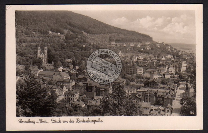 Sonneberg Thür. Blick von der Hindenburgruhe 1 