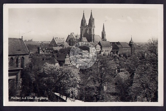 Meißen Elbe Burgberg 1944 