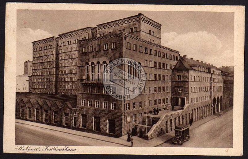 Stuttgart Posthochhaus Post Postamt 1929 