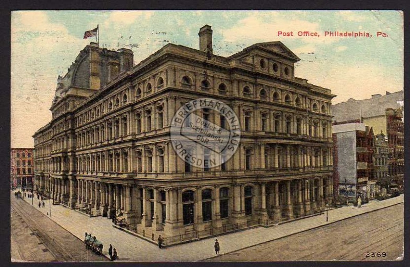 Philadelphia PA 1914 Post Office 9th street 