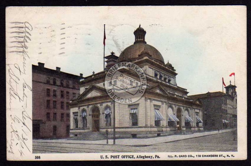 U. S. Post Office Allegheny Pa. Boston 1903 